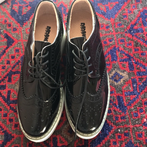 Dadawen Black Oxford style with platform - Picture 2 of 5